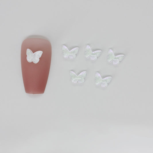 Nail Formula Flat Base 6*8mm Mocha Butterfly 4pcs