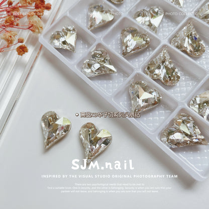 Nail Formula 12*13mm Heart Crystal K9 2pcs
