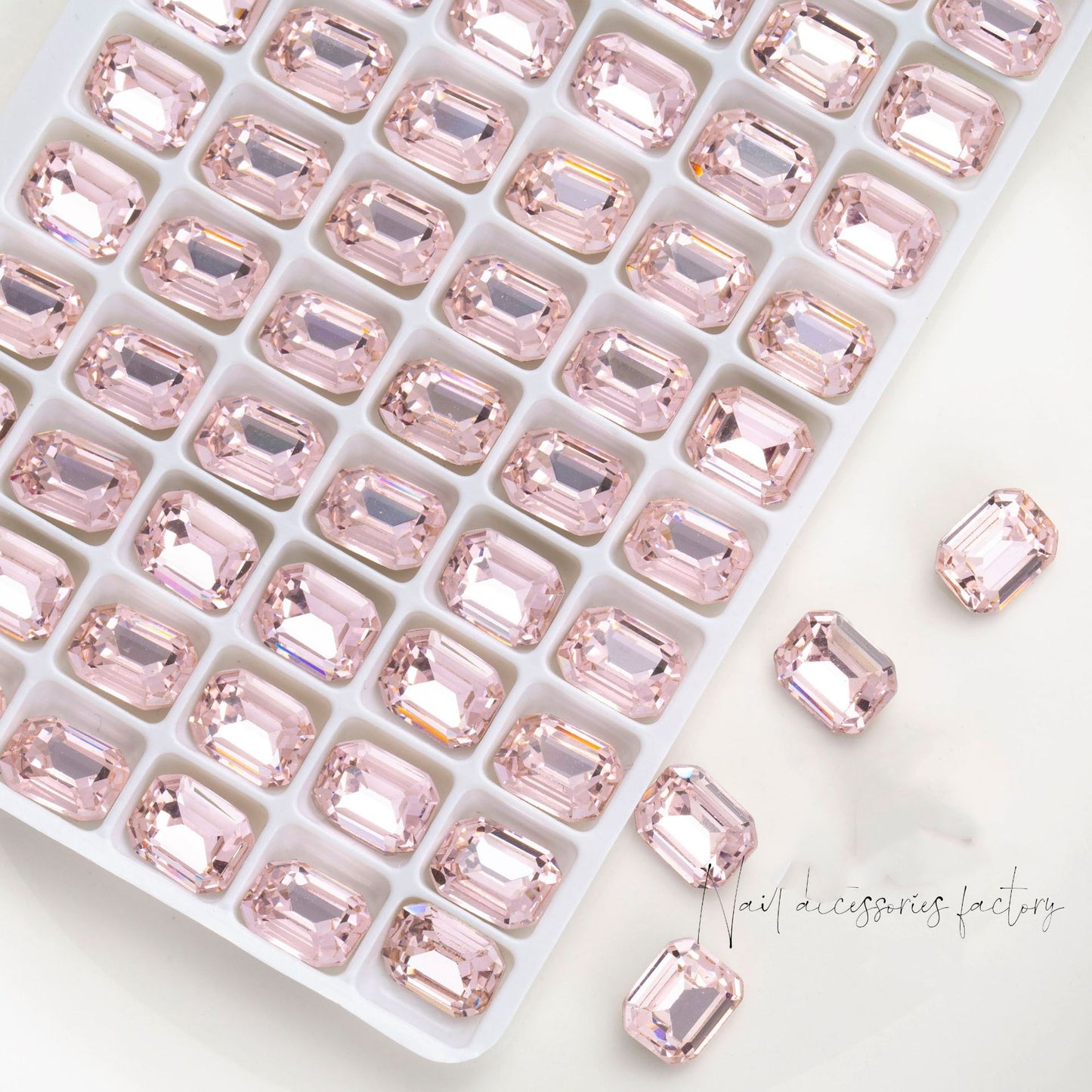 Nail Formula Pointed Base 6*8mm Rectangular Octagonal Diamond 4pcs