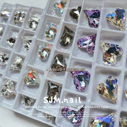 Nail Formula 12*13mm Heart Crystal K9 2pcs