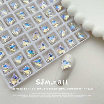 Nail Formula 8*9mm Heart Crystal K9 4pcs