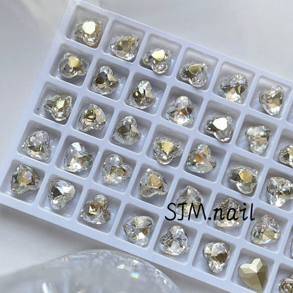 Nail Formula 8*8mm Heart Crystal K9 4pcs