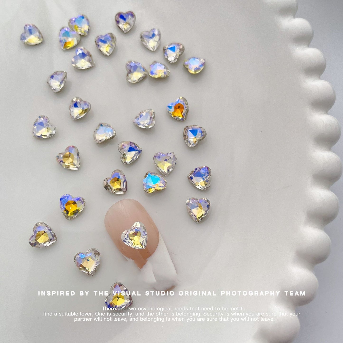 Nail Formula Pointed Base 6*6mm Heart Diamond 6pcs