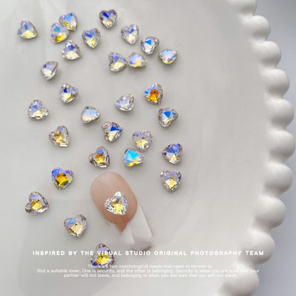 Nail Formula Pointed Base 6*6mm Heart Diamond 6pcs