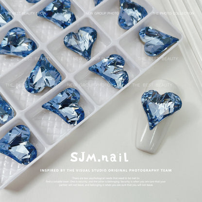 Nail Formula 12*13mm Heart Crystal K9 2pcs