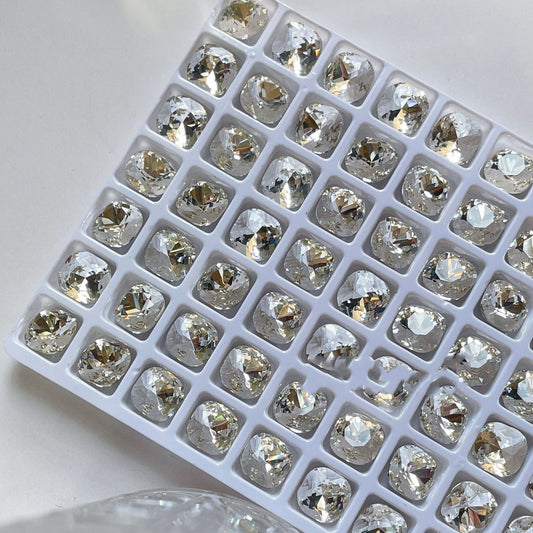 Nail Formula Pointed Base 6*6mm Square Cushion Cut Diamond 6pcs