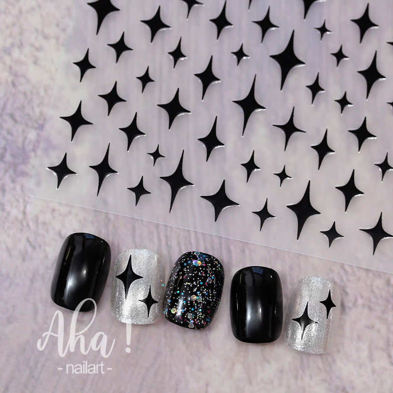 Aha! NailArt Black Star 054-02
