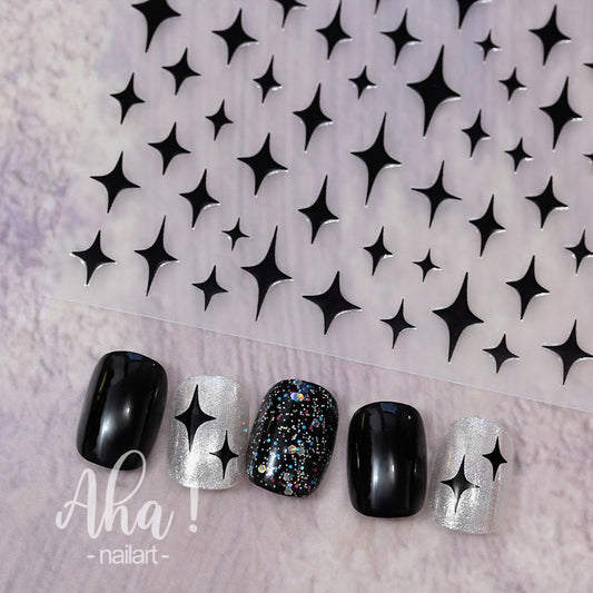 Aha! NailArt Black Star 054-02
