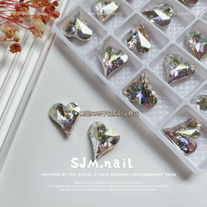 Nail Formula 12*13mm Heart Crystal K9 2pcs