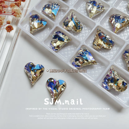 Nail Formula 12*13mm Heart Crystal K9 2pcs