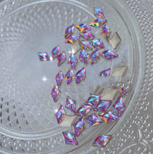 Nail Formula Flat Base 6*10mm Rhombus Diamond 4pcs