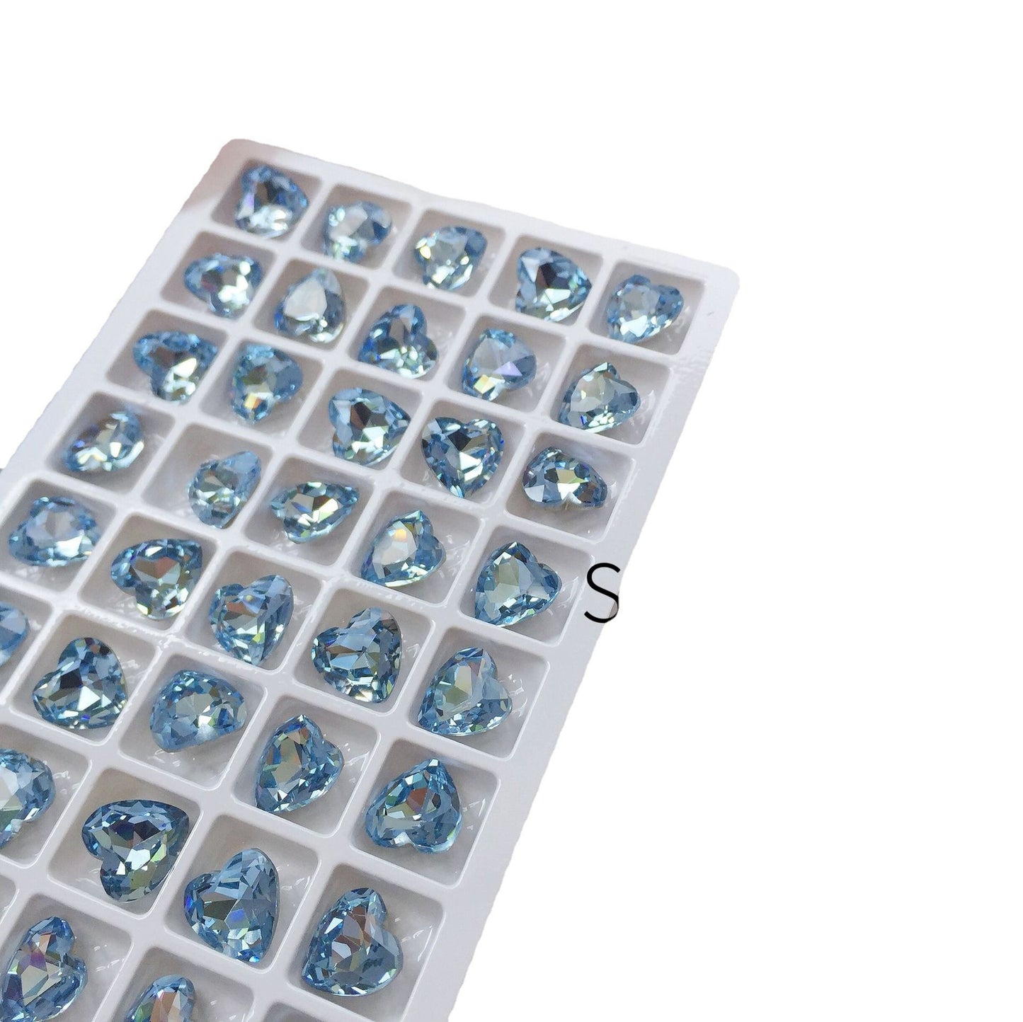 Nail Formula 8*8mm Heart Crystal K9 4pcs