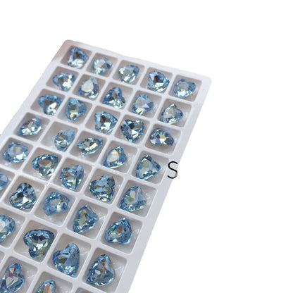 Nail Formula 8*8mm Heart Crystal K9 4pcs