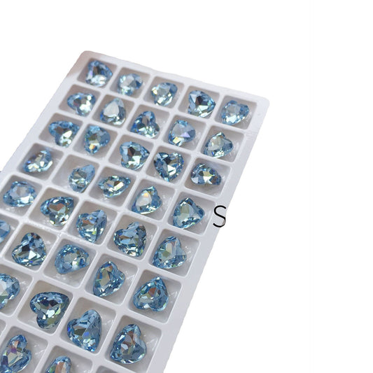 Nail Formula 8*8mm Heart Crystal K9 4pcs