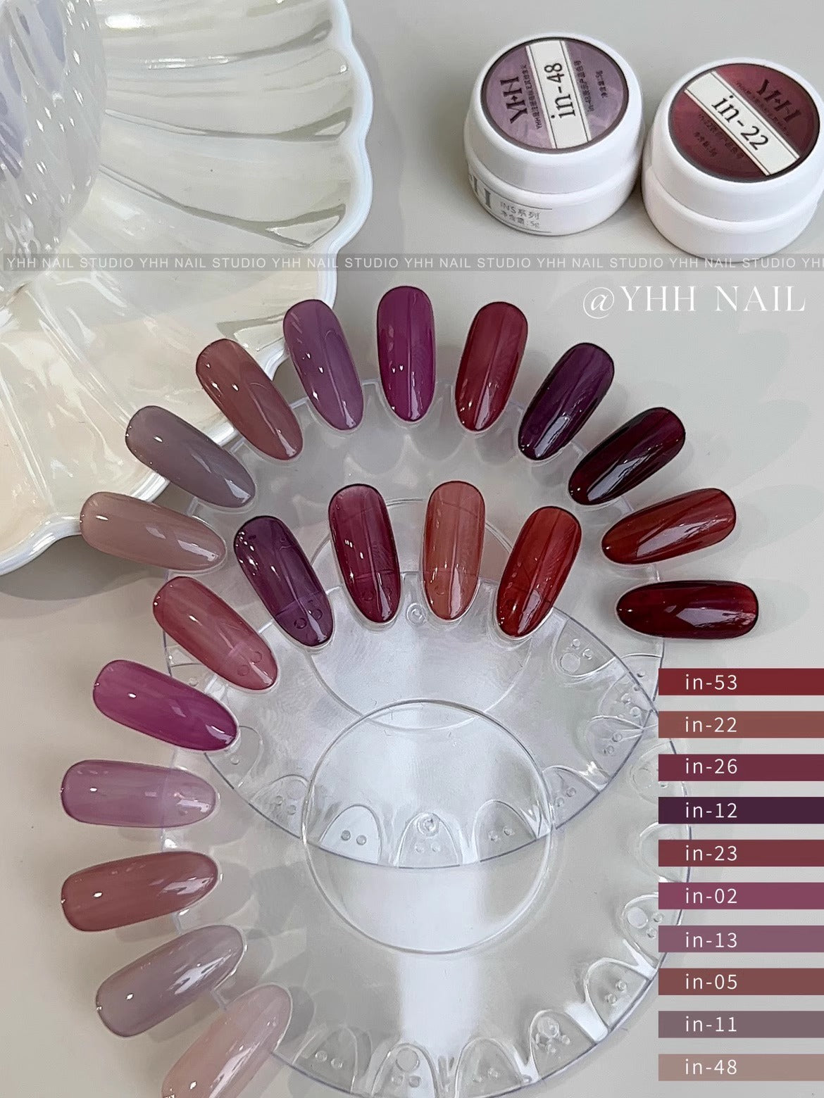 YHH Solid Cream INS Gel Semi-transparent Color Gel 【in01-in60】