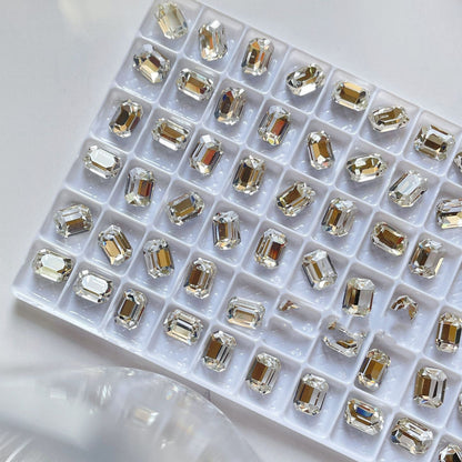 Nail Formula Pointed Base 6*8mm Rectangular Octagonal Diamond 4pcs