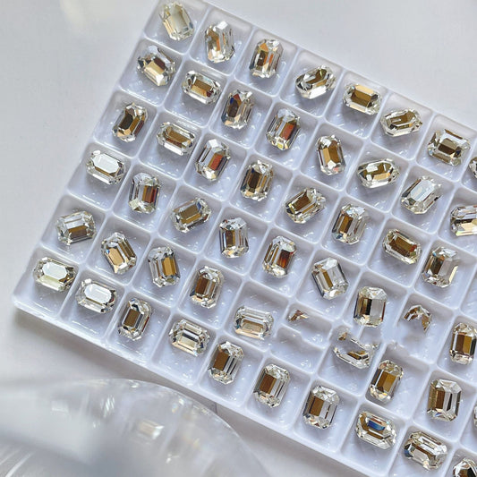 Nail Formula Pointed Base 6*8mm Rectangular Octagonal Diamond 4pcs