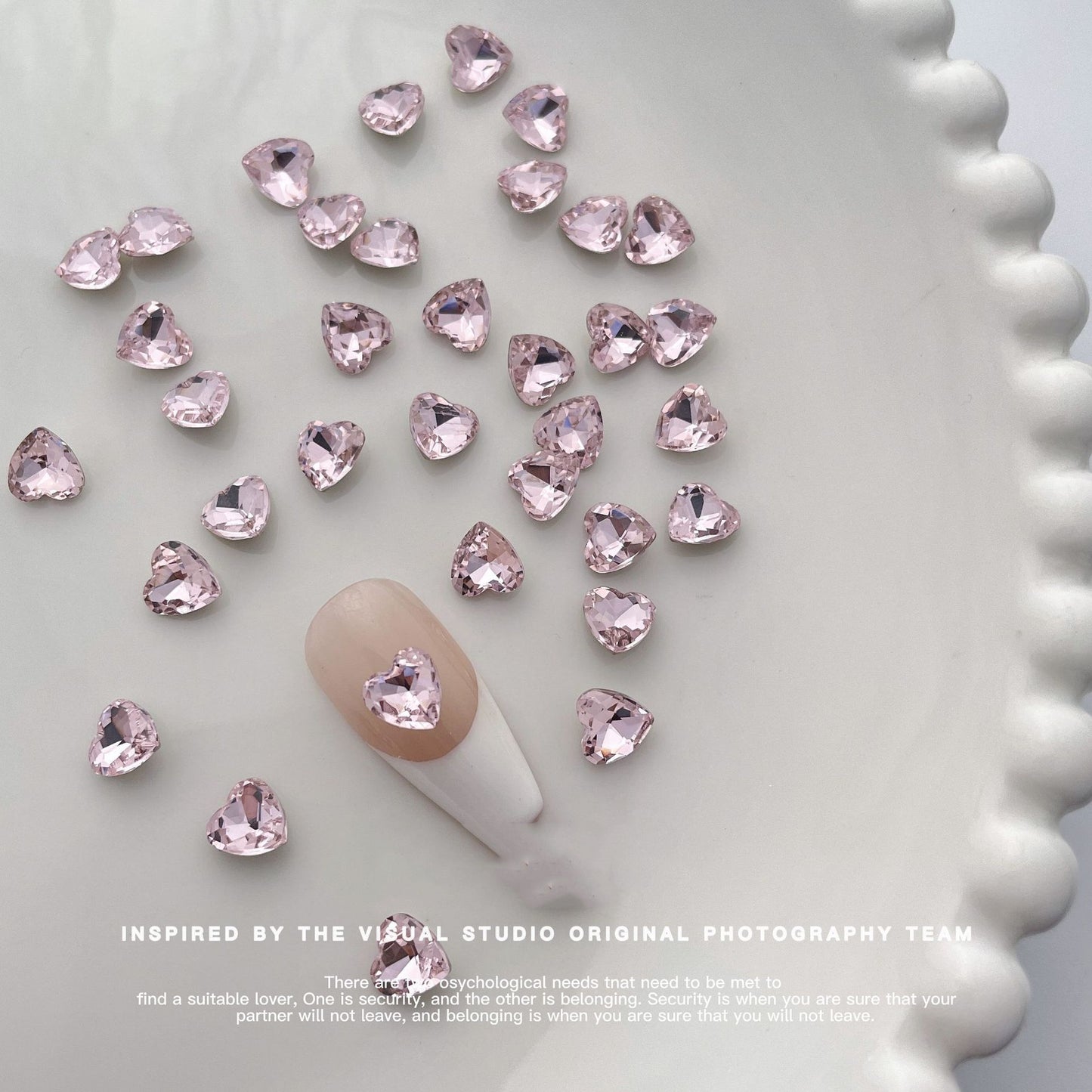 Nail Formula Pointed Base 6*6mm Heart Diamond 6pcs