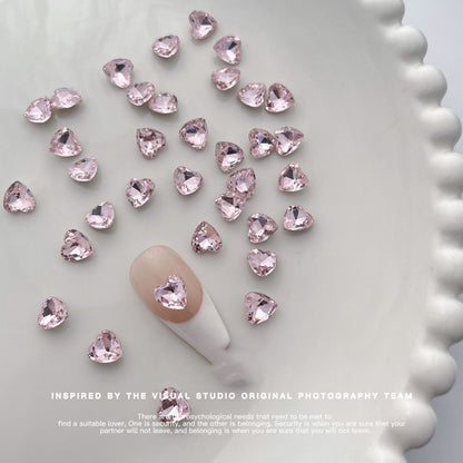Nail Formula Pointed Base 6*6mm Heart Diamond 6pcs