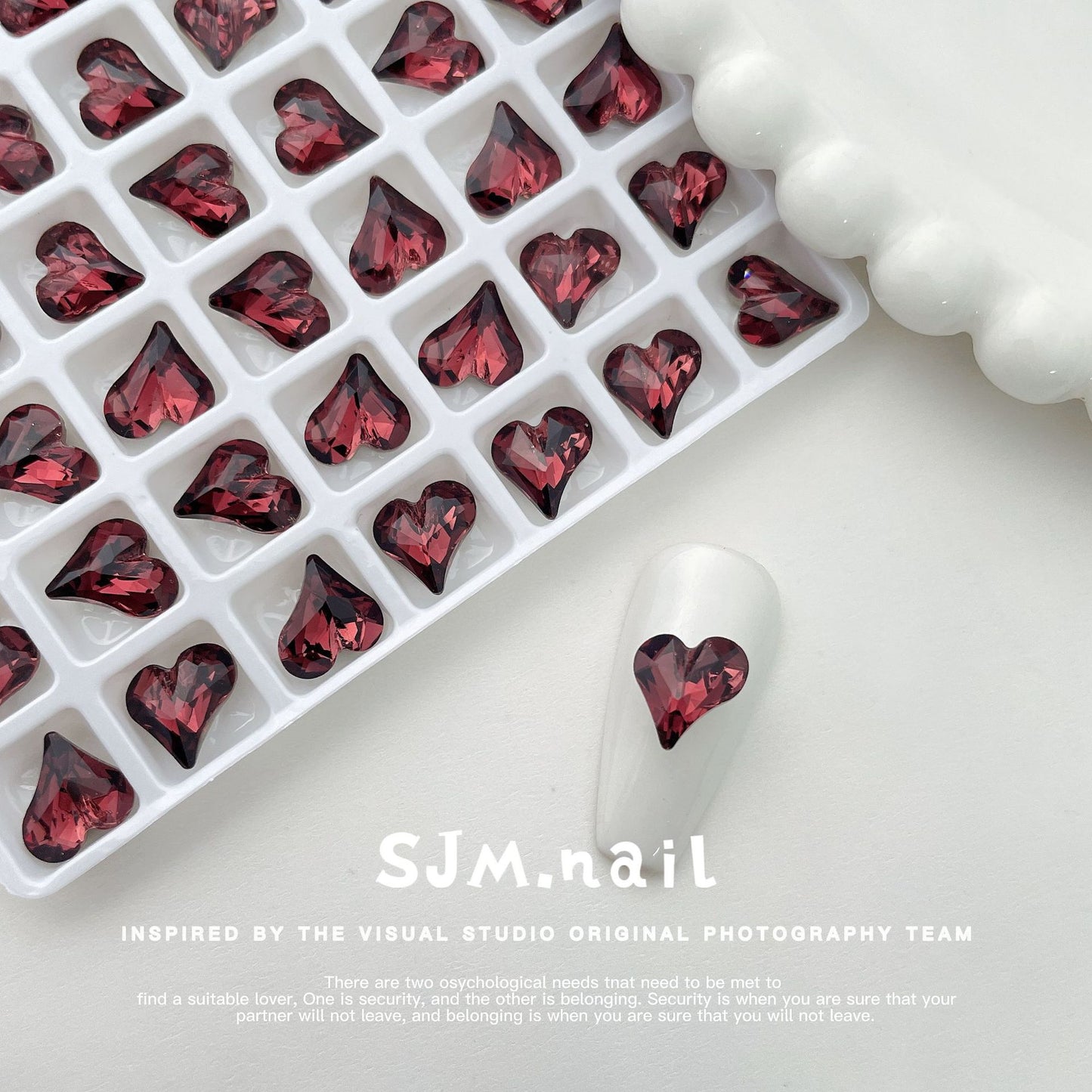 Nail Formula 8*9mm Heart Crystal K9 4pcs