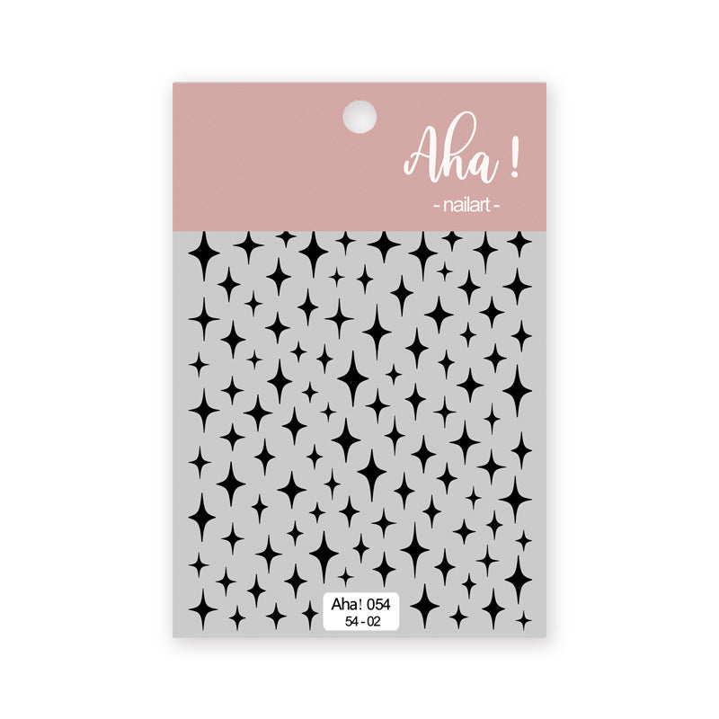 Aha! NailArt Black Star 054-02