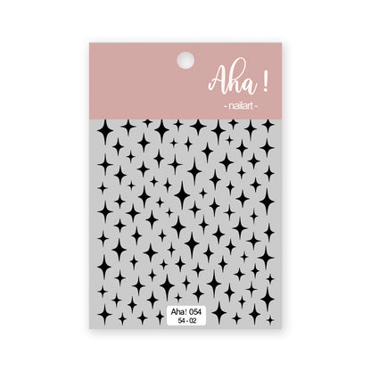 Aha! NailArt Black Star 054-02