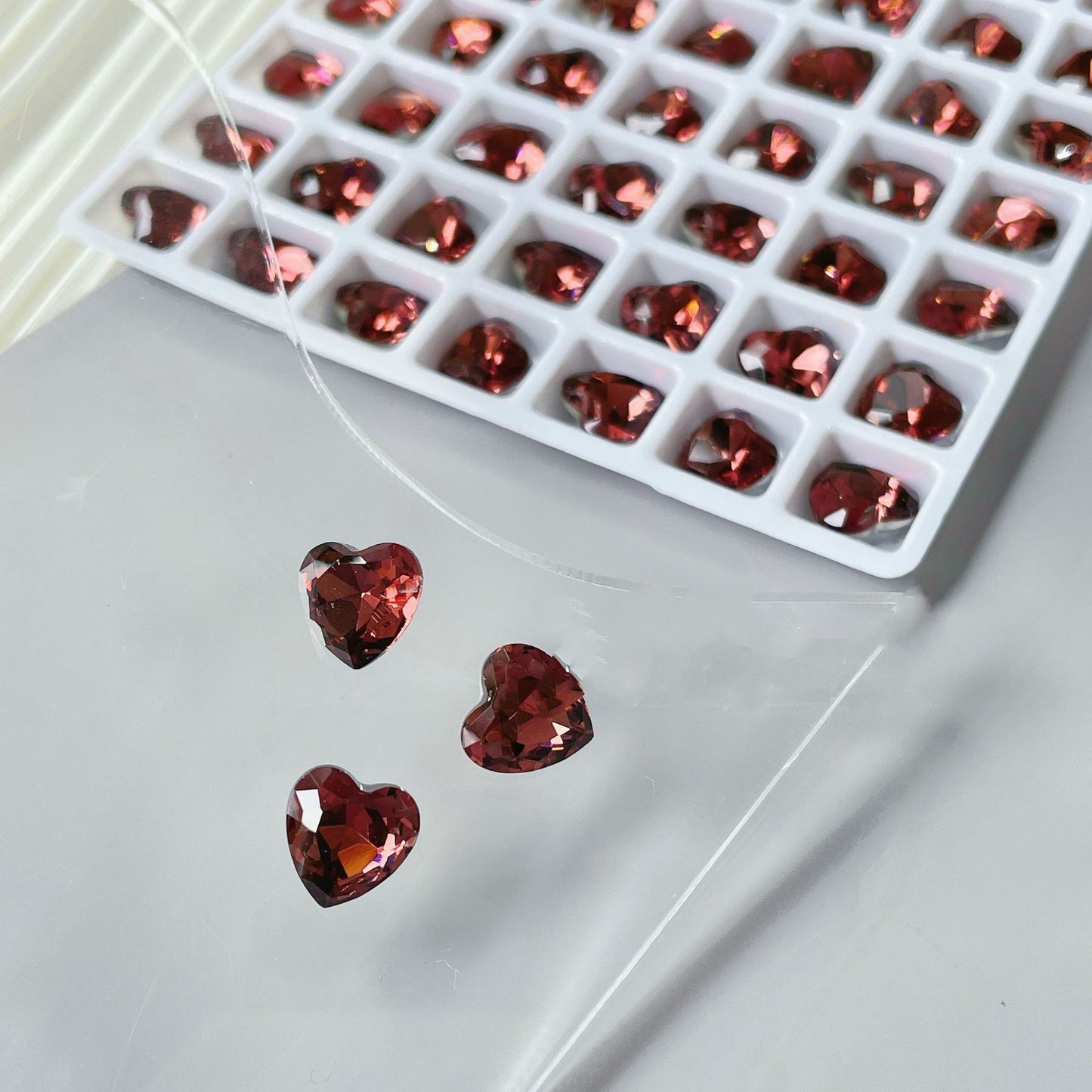 Nail Formula Pointed Base 6*6mm Heart Diamond 6pcs
