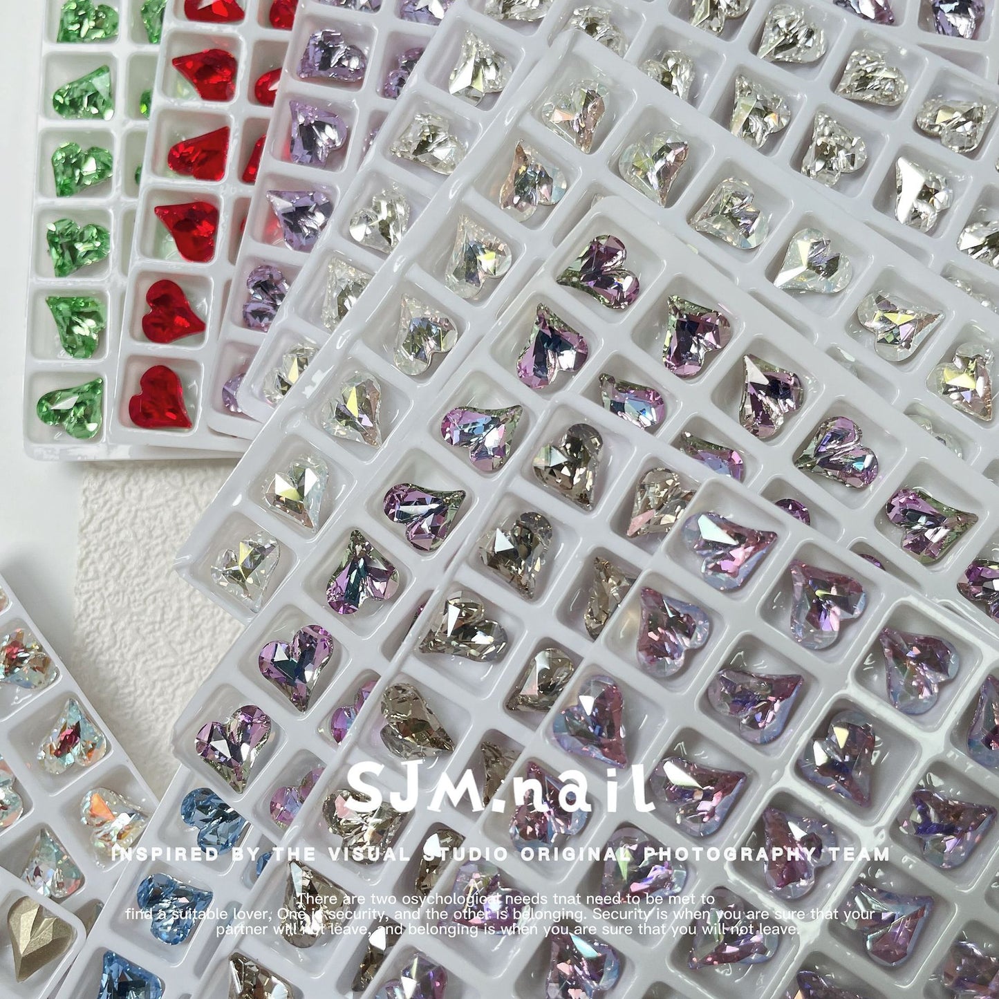 Nail Formula 8*9mm Heart Crystal K9 4pcs