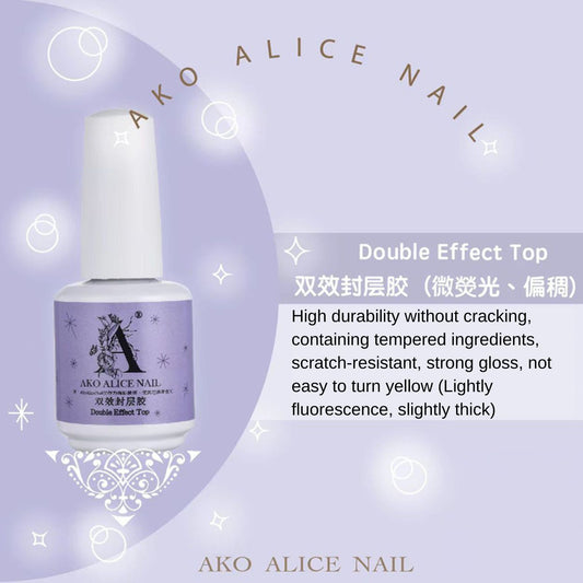 Ako Alice Function Gel Bottle【Non-wipe Double Effect Top】15ml