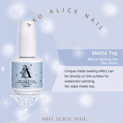 AKO ALICE NAIL Non-Wipe Matte Top Gel 15 ml – product image 1