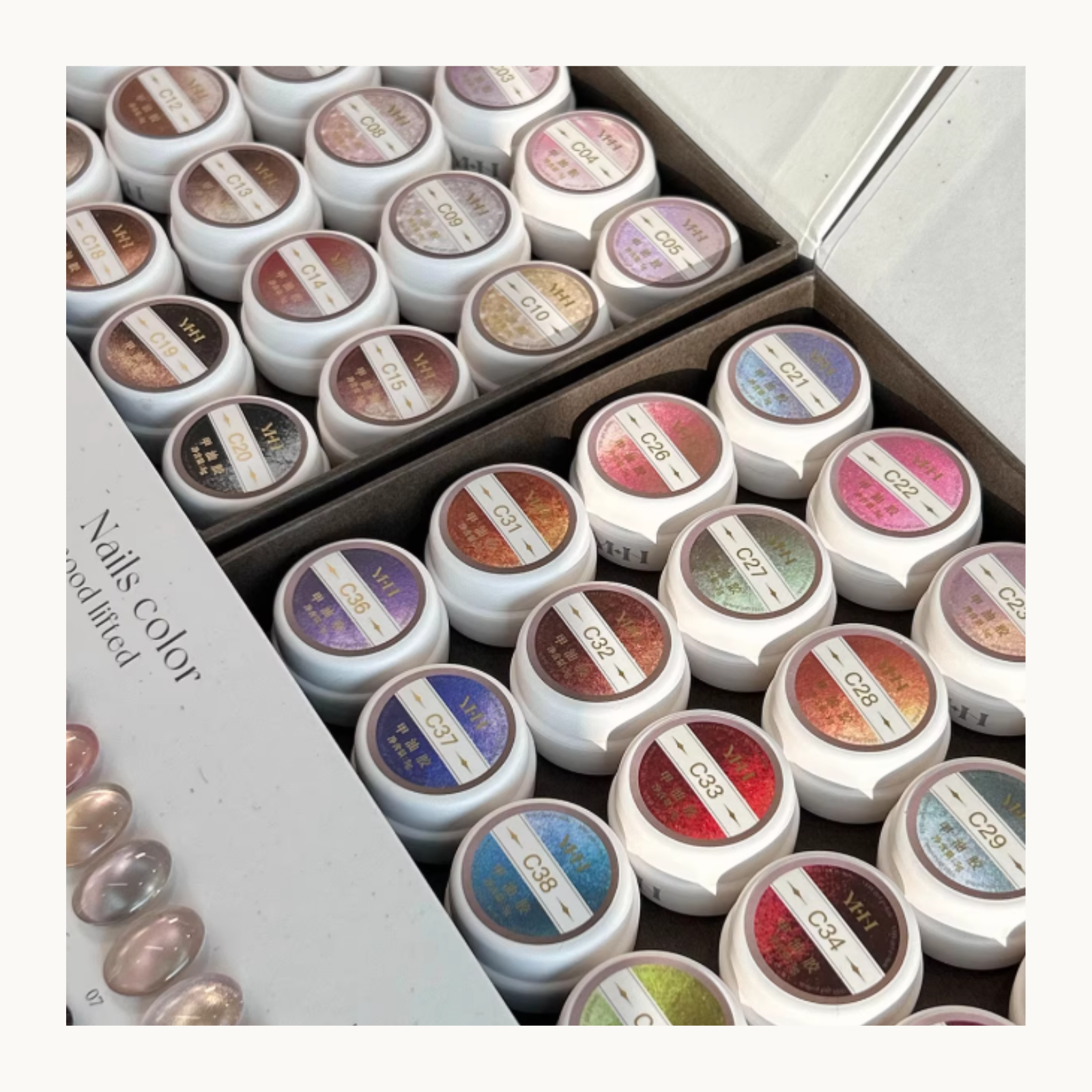 YHH Four Season Magnetic Cat Eye Nail Gel Pot Collection – 40 Colors Full Set - image 7