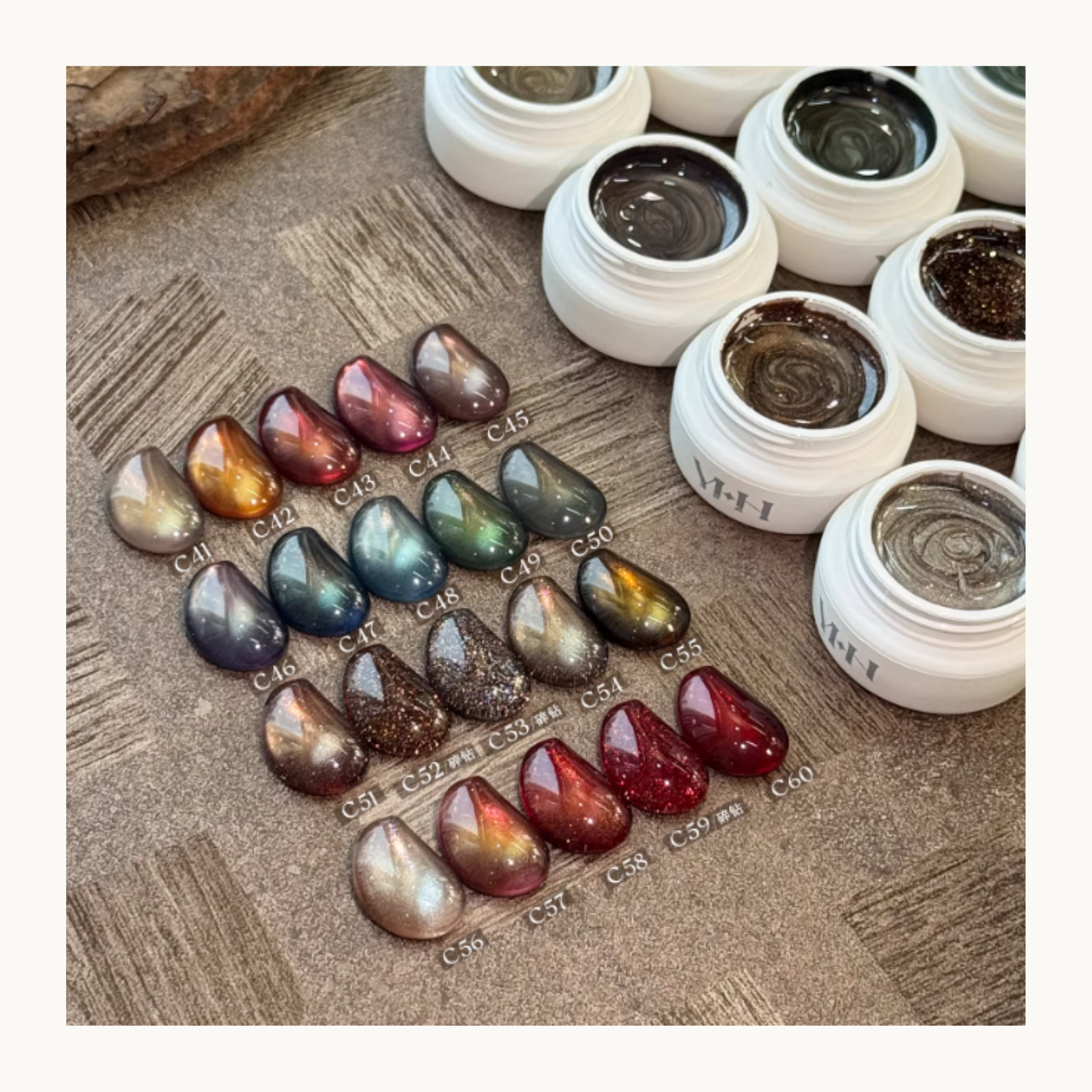 YHH Four Season Magnetic Cat Eye Nail Gel Pot Collection – 20 Colors Full Set - image 9