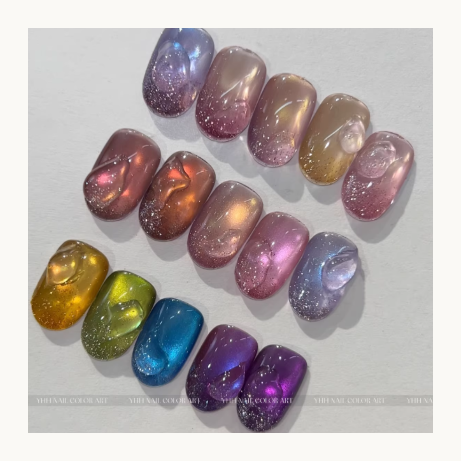 YHH Four Season Magnetic Cat Eye Nail Gel Pot Collection – 40 Colors Full Set - image 10