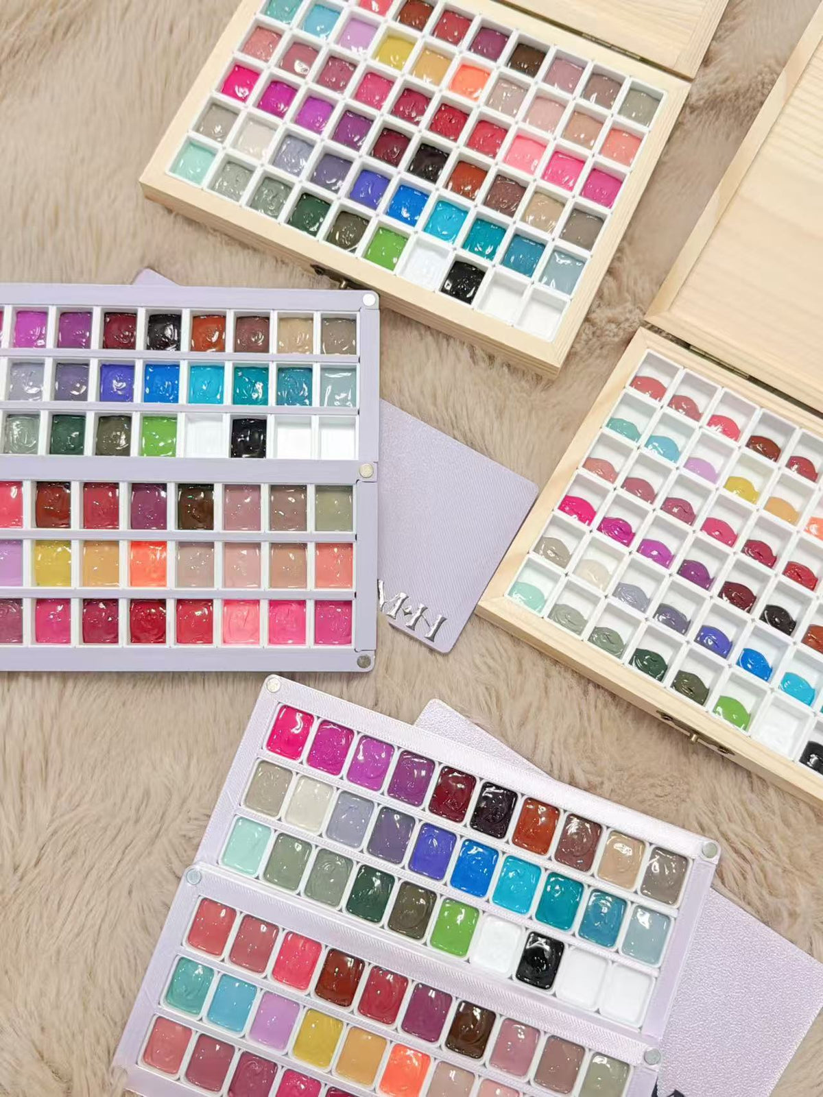 YHH Patting Painting Chrome-Rubbable Pot Gel 1g -58 Colour Palette