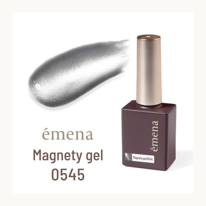 EMENA Magnetic Gel 0545 Silver Metallic Cat Eye Nail Polish Soak Off UV LED Magnet Gel for Professional Nail Salon Canada USA