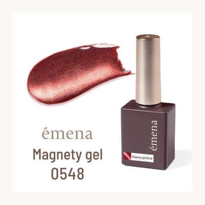 EMENA Magnetic Gel 0548 Wine Red Cat Eye Metallic Nail Polish Soak Off UV LED Professional Salon Use Canada USA