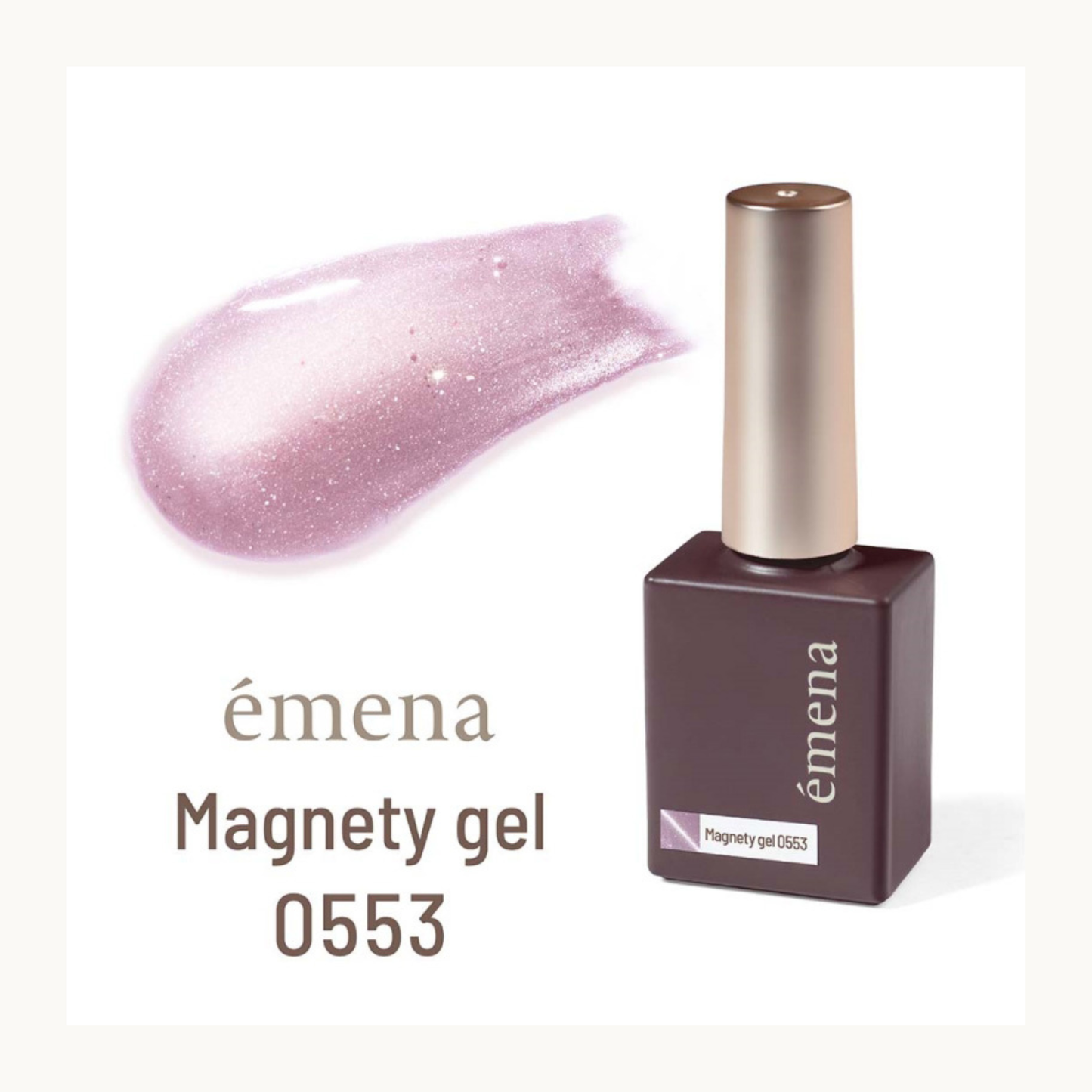 EMENA Magnetic Gel 0553 Soft Pink Cat Eye Shimmer UV LED Soak Off Nail Polish Professional Canada USA
