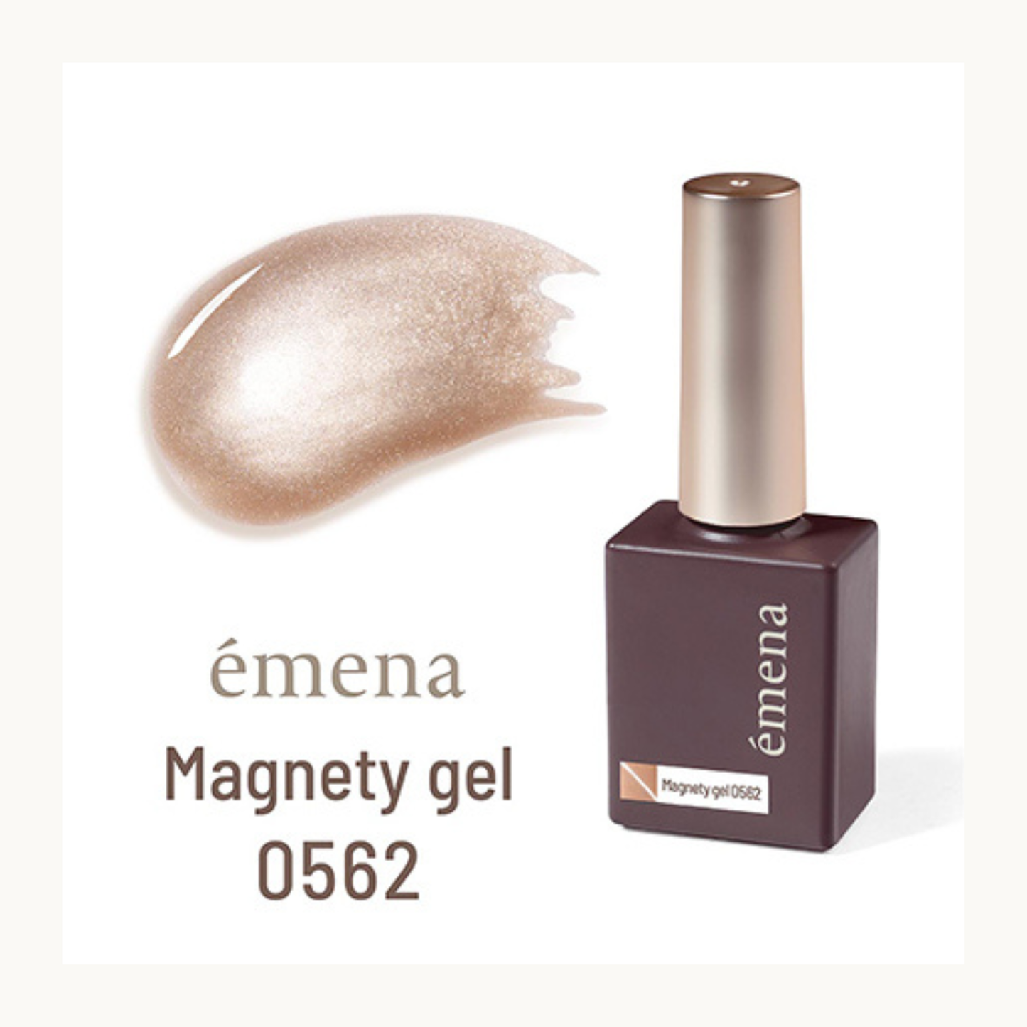 EMENA Magnetic Gel 0562 Champagne Beige Cat Eye Shimmer Soak Off UV LED Nail Polish Canada USA