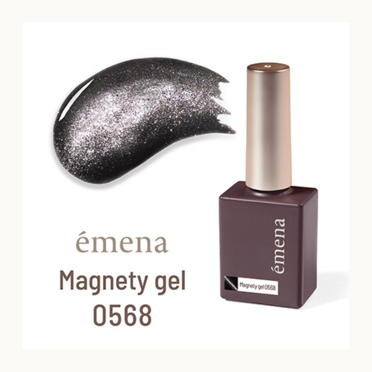 EMENA Magnetic Gel 0568 Metallic Silver Cat Eye Shimmer Professional Nail Gel Canada USA