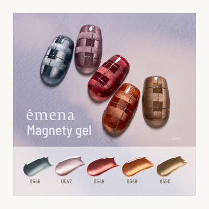 EMENA Magnetic Cat Eye Gel Color Chart 0546 0547 0548 0549 0550 Metallic Shimmer Nail Polish for Professional Nail Tech Canada USA