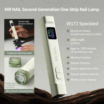 MR NAIL second-generation one-strip nail curing lamp, W172 speckled, with translated feature details