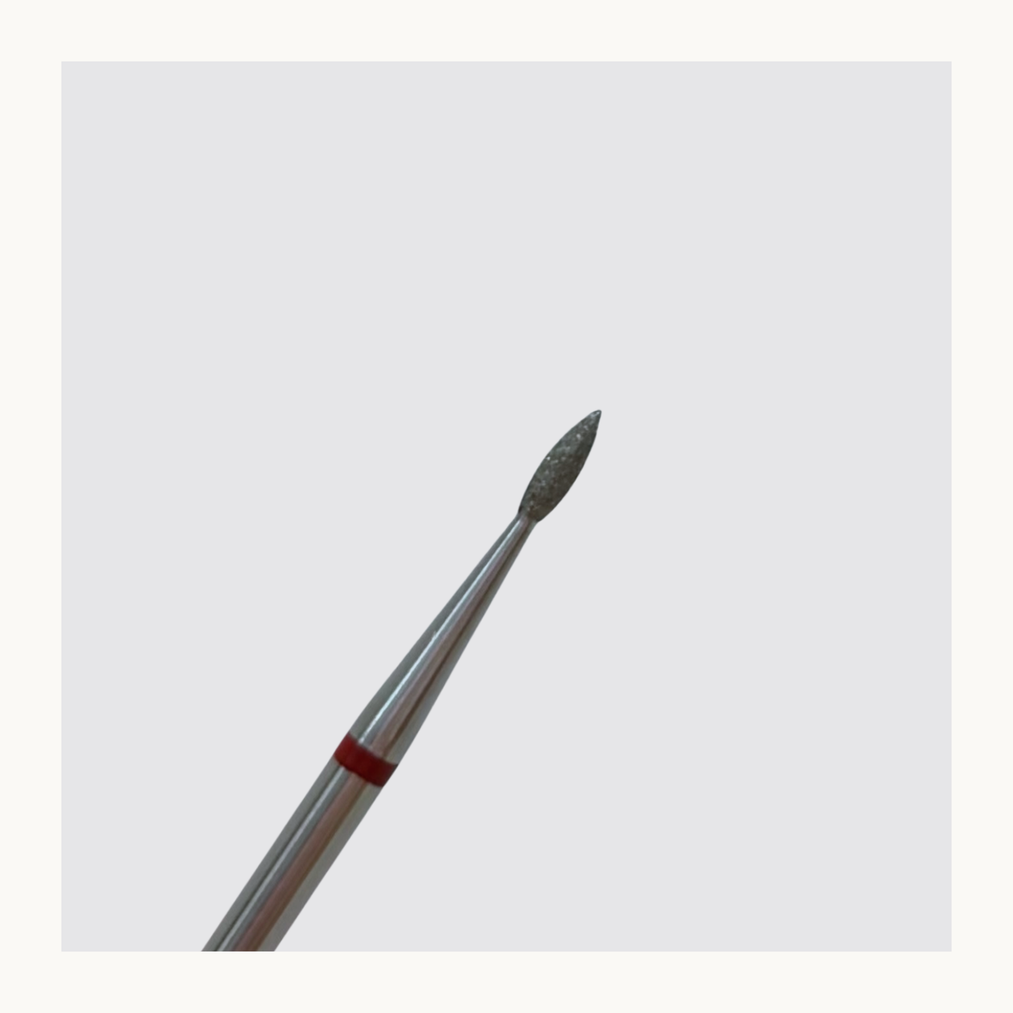 Professional flame-shape cuticle prep nail drill bit H0205D-F fine grit for opening cuticle pockets and cleaning inner cuticle walls