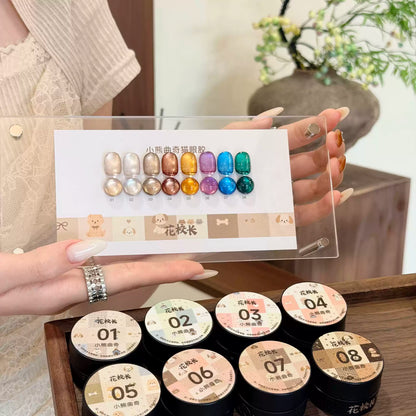 Flower Principal Butter Cookies Cat Eye Gel overview with eight shades