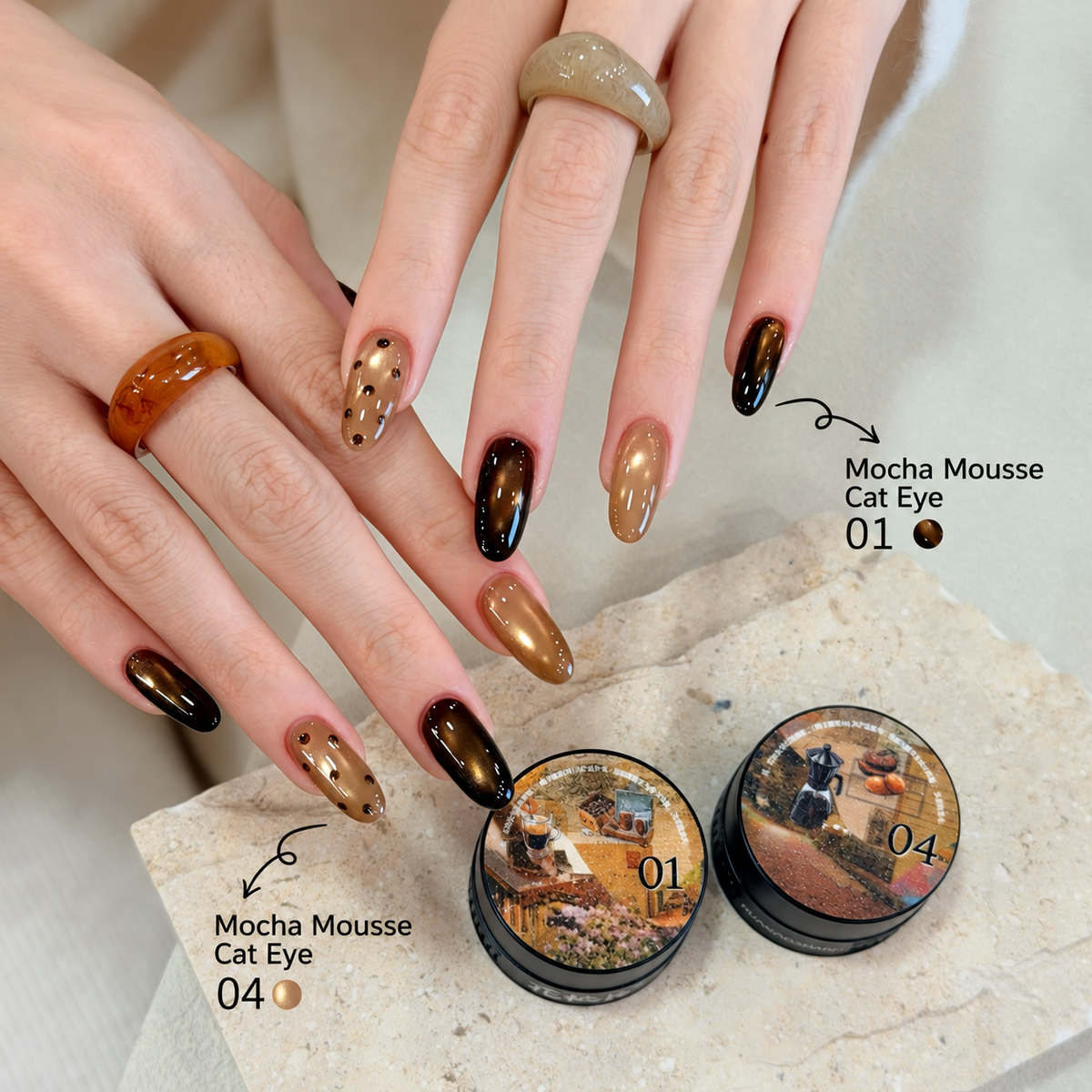 NF x Flower Principal #01 Mocha Mousse Cat Eye Gel - Color #01