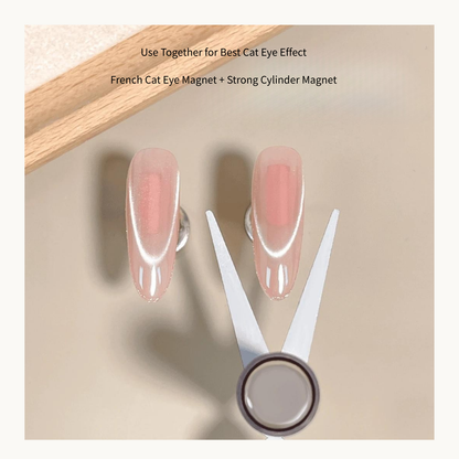 French cat eye magnet used with strong cylinder magnet to create high definition magnetic gel nail effect, professional nail art tool for USA and Canada