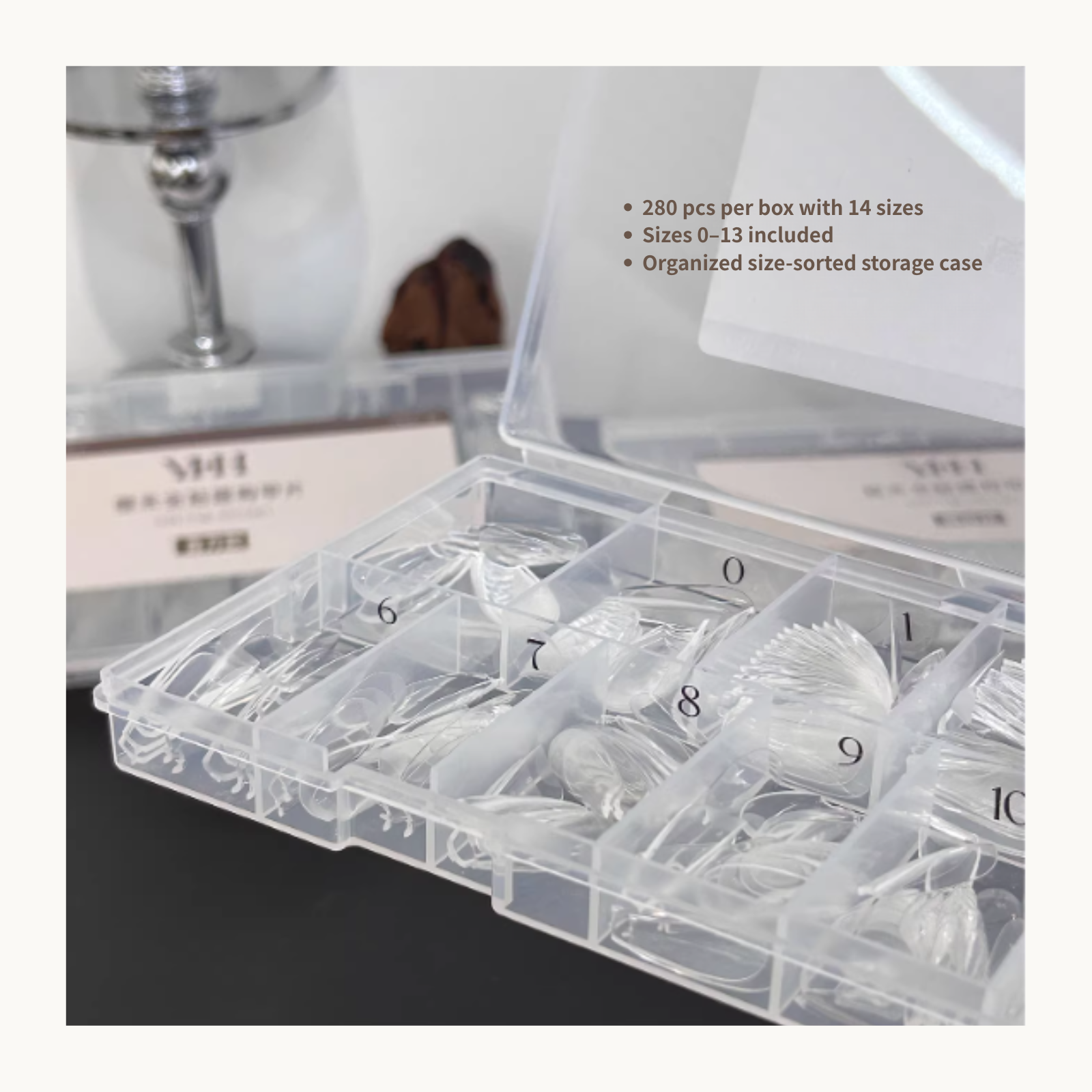 YHH Full Cover Builder Gel Nail Tips 280pcs (4 Shapes) - image 9