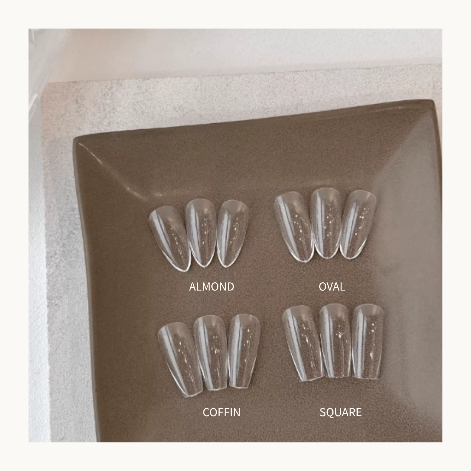 YHH Full Cover Builder Gel Nail Tips 280pcs (4 Shapes) - image 1