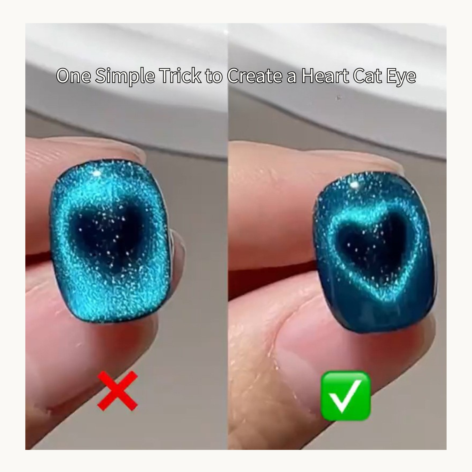 NF Select Heart Shape Cat Eye Nail Art Tool - image 1