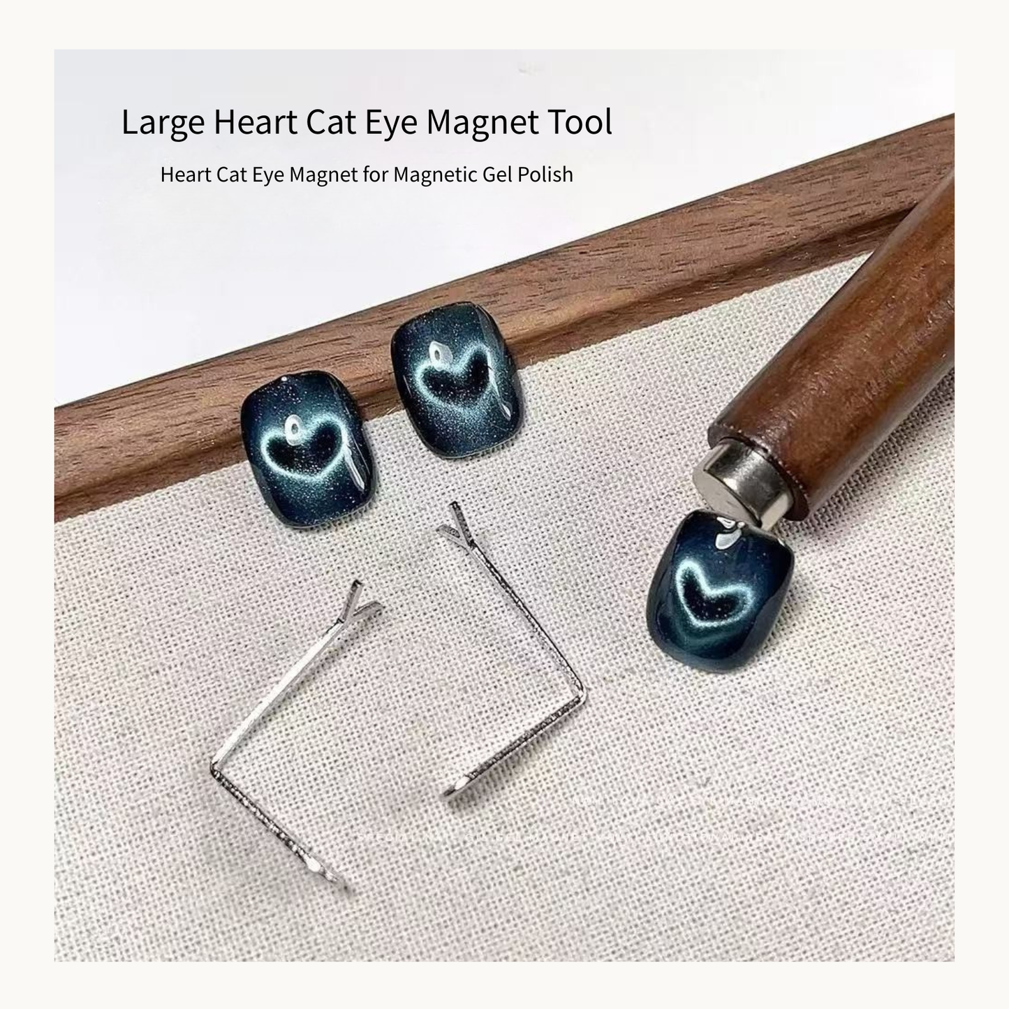 Large heart cat eye magnet tool for magnetic gel polish nails, professional nail supply for USA and Canada market