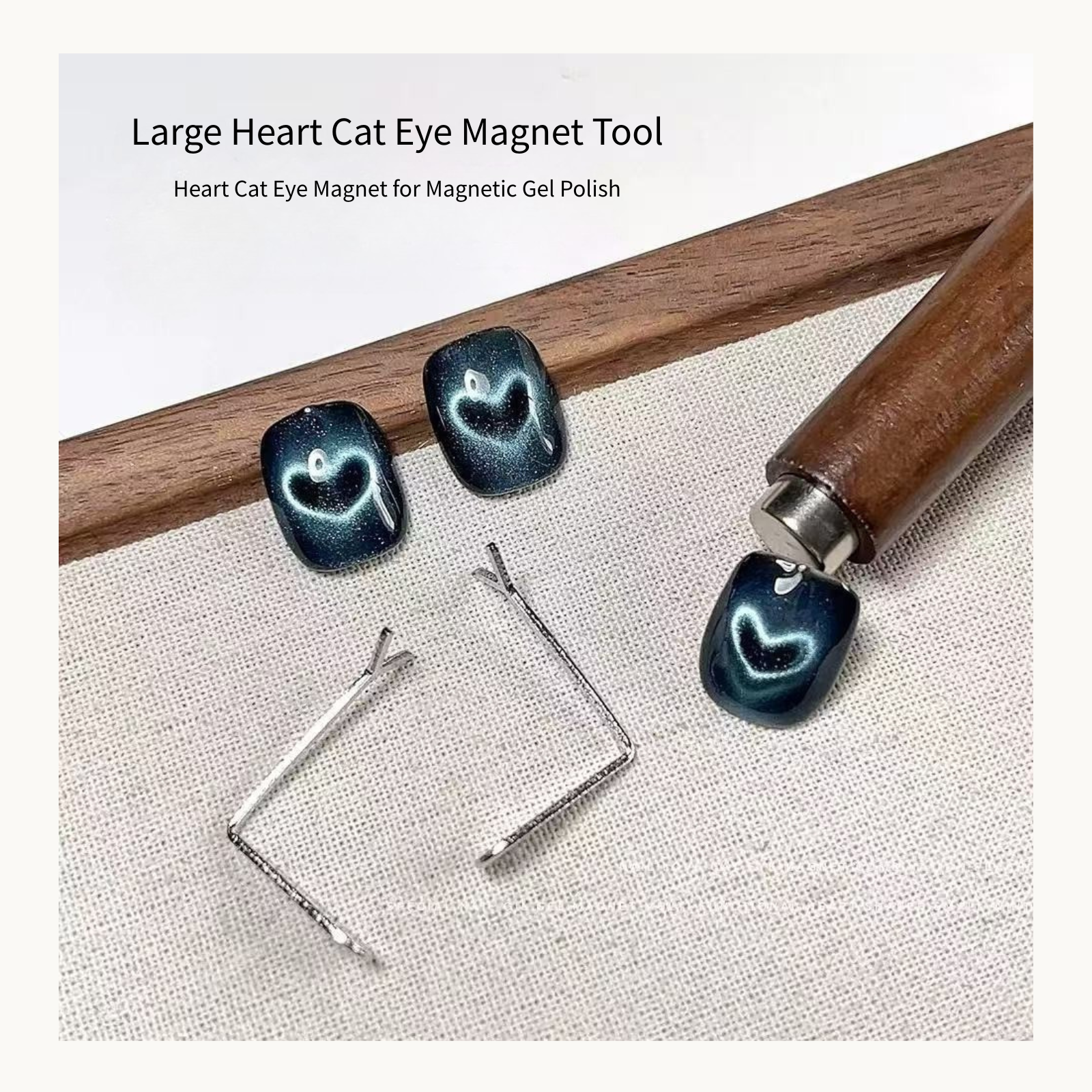 Large heart cat eye magnet tool for magnetic gel polish nails, professional nail supply for USA and Canada market